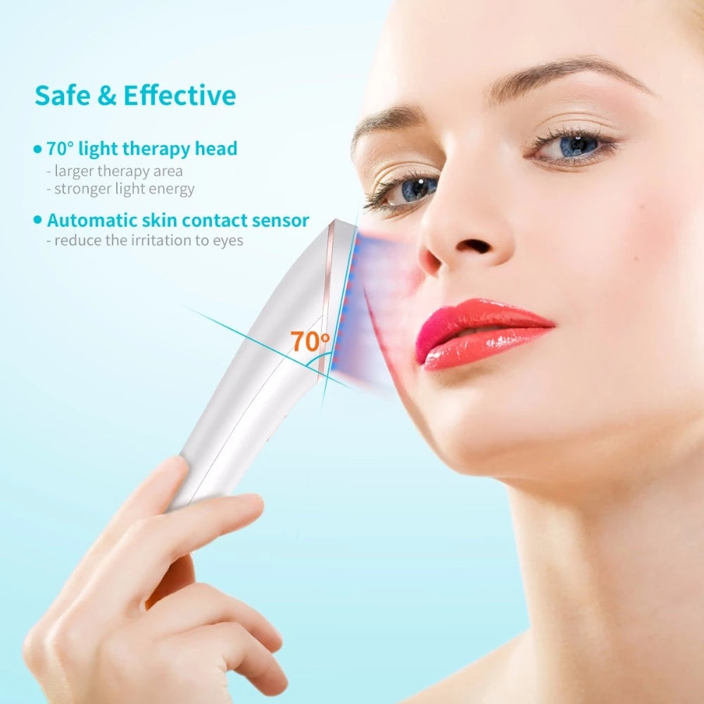 Acne Light Therapy Xpreen Wireless Rechargeable Light Acne Treatment Device Acne Clearing Eraser with Blue Light and Red Light Acne Light Therapy Xpreen Wireless Rechargeable Light Acne Treatment Device Acne Clearing Eraser with Blue Light and Red Light